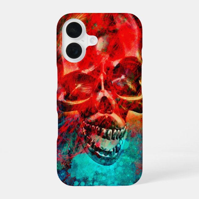 Funda Para iPhone 16 Cráneo colorido (Reverso )
