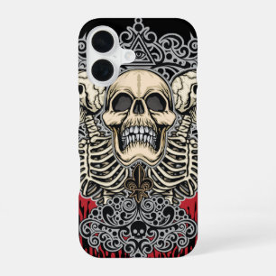Funda Para iPhone 16 Cráneo gótico y ojo que todo lo ve