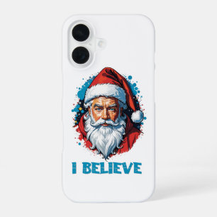 Funda Para iPhone 16 Creo en el diseño del graffiti de Santa Claus