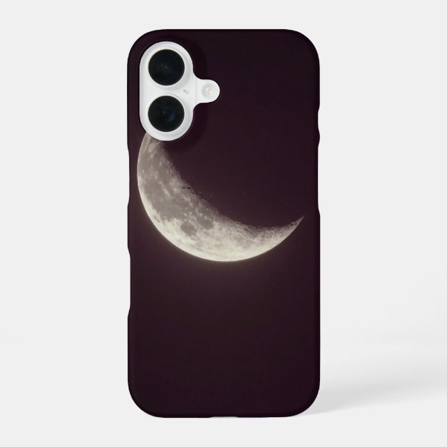 Funda Para iPhone 16 Crescent Moon Dark Minimal Phone Case (Reverso )