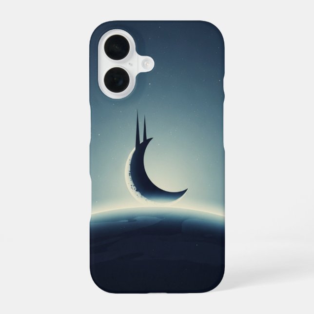 Funda Para iPhone 16 Crescente Antiguo Sobre el Horizonte (Reverso )