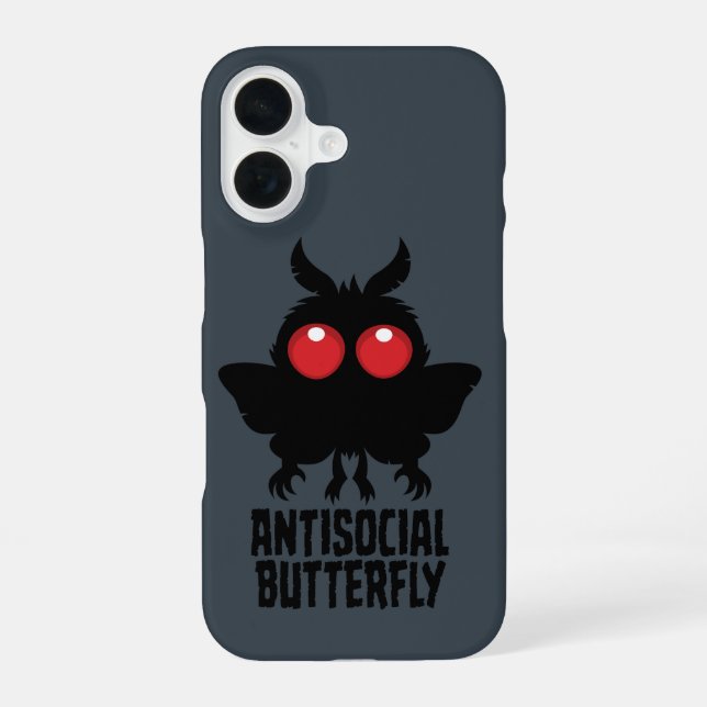 Funda Para iPhone 16 Criptid del Mariposa Antisocial Mothman (Reverso )
