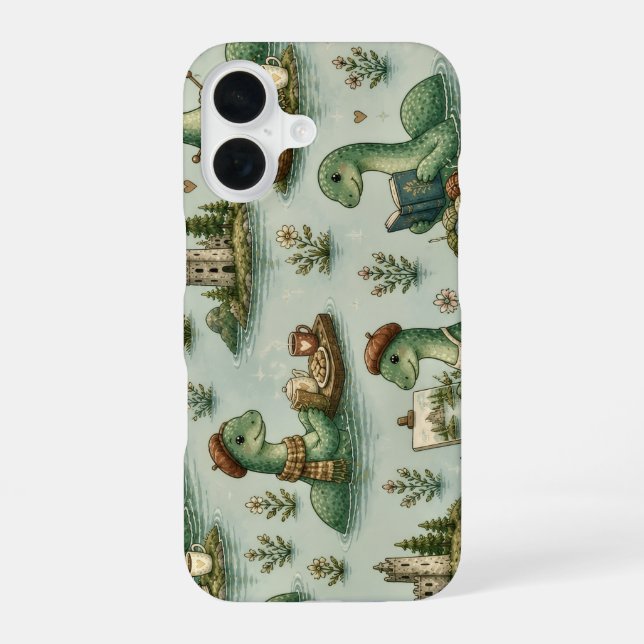 Funda Para iPhone 16 Criptídeos Acogedores Nessie Monstruo del Lago Nes (Reverso )