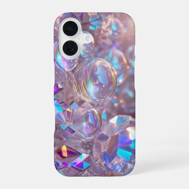 Funda Para iPhone 16 Crystal Bubble Sparkle (Reverso )