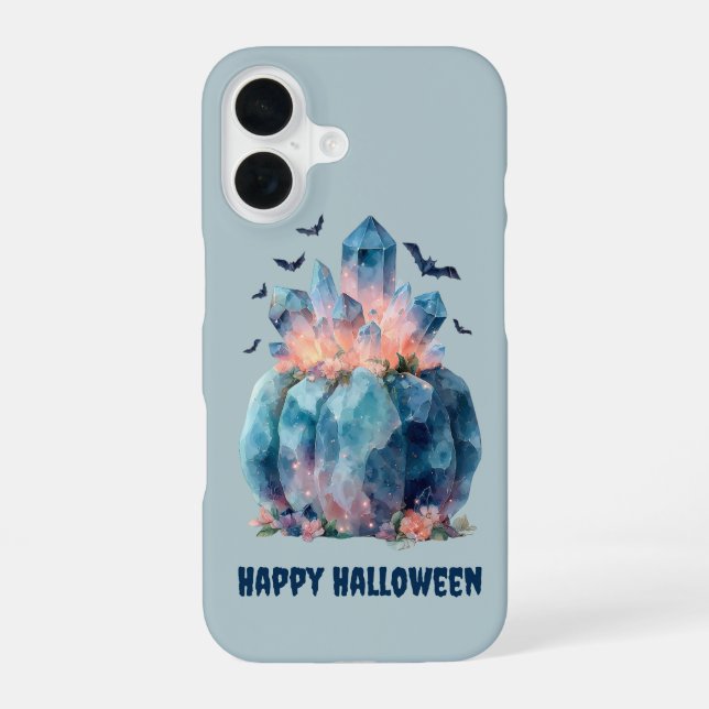 Funda Para iPhone 16 Crystal Pumpkin Halloween (Reverso )