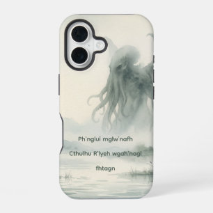 Funda Para iPhone 16 Cthulhu Soñador Acuarela Lovecraft