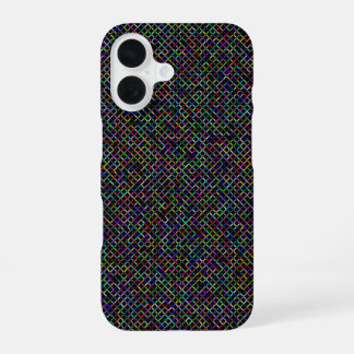 Funda Para iPhone 16 cuadrado colorido patrón vibratorio geométrico úni