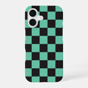 Funda Para iPhone 16 Cuadro de anime estilo cuadros verdes y negros