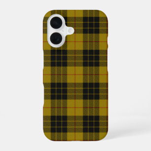 Funda Para iPhone 16 cuadros amarillos y negros de tartán de MacLeod