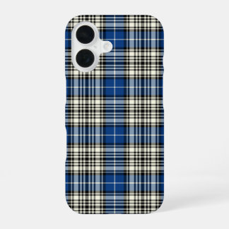 Funda Para iPhone 16 Cuadros azules, negros y blancos del Clan Napier T