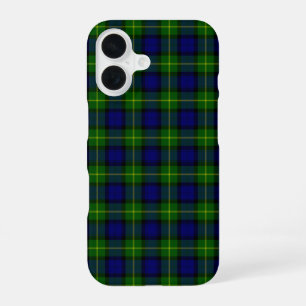Funda Para iPhone 16 Cuadros azules y verdes del tartán de Gordon