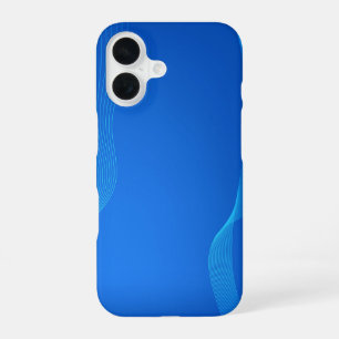 Funda Para iPhone 16 Cuero azul elegante