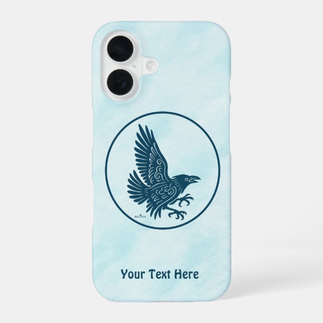Funda Para iPhone 16 Cuervo Azul Bailarín (Reverso )