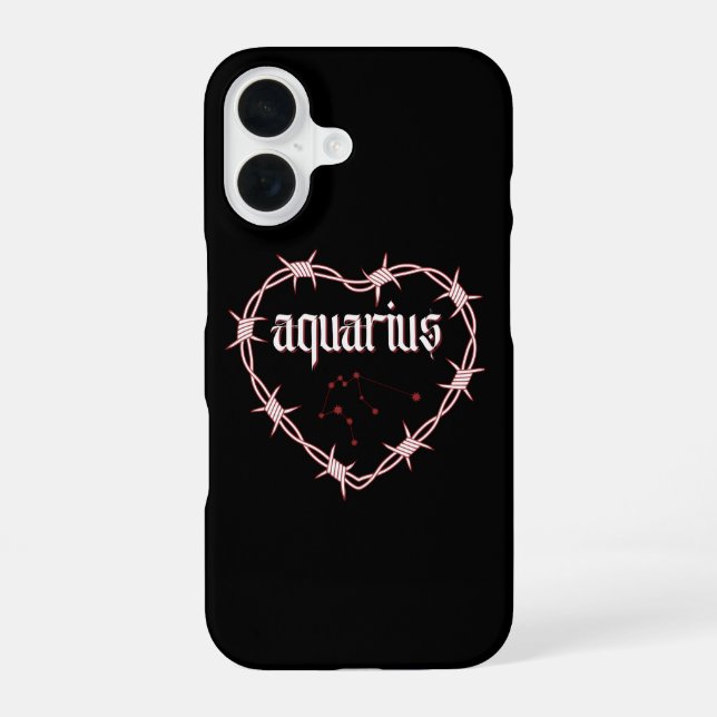 Funda Para iPhone 16 Cumpleaños Gótico Oscuro Edgy Constelación de Acua (Reverso )