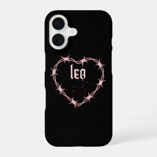 Funda Para iPhone 16 Cumpleaños Gótico Oscuro Edgy Constelación de Leo