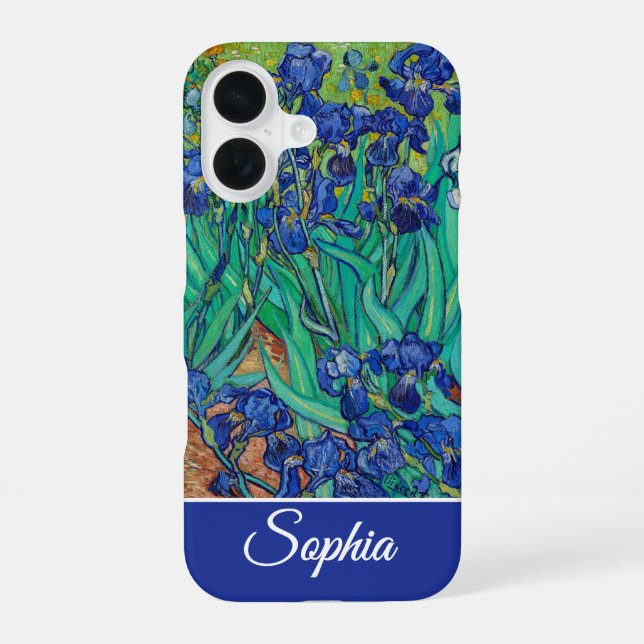 Funda Para iPhone 16 Customizable Irises by Vincent van Gogh (Reverso )