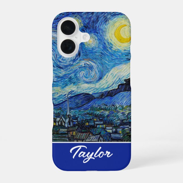 Funda Para iPhone 16 Customizable The Starry Night by Van Gogh (Reverso )