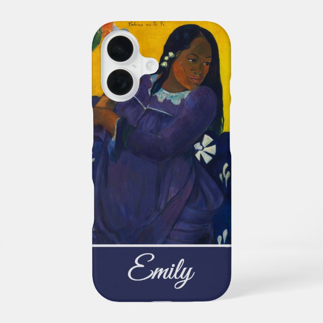 Funda Para iPhone 16 Customizable Woman with a Mango by Paul Gauguin (Reverso )