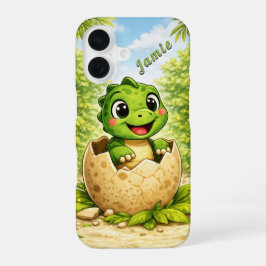Funda Para iPhone 16 Cute Baby Dinosaur Hatchling
