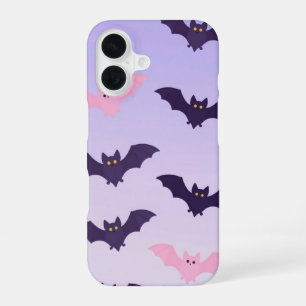 Funda Para iPhone 16 Cute Bats Pastel Halloween Phone Case