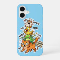 Cute Chaotic Animal Stack Meme Phone Case – Funny 