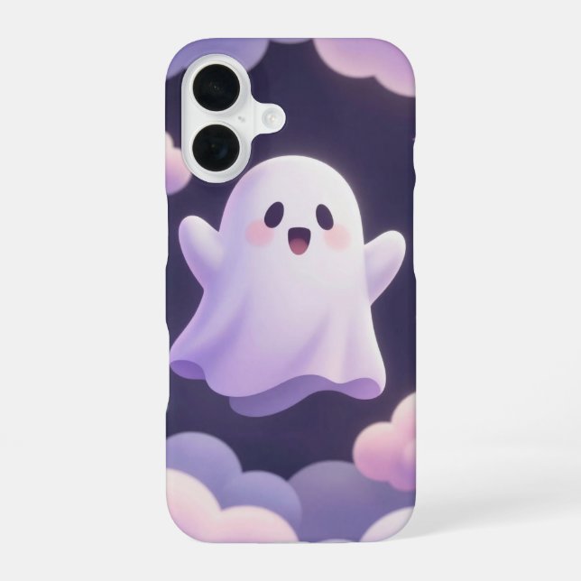 Funda Para iPhone 16 Cute Ghost in Pastel Clouds Phone Case (Reverso )