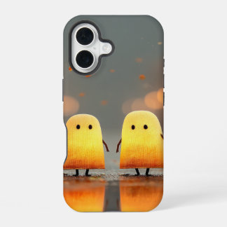 Funda Para iPhone 16 Cute Glowing Ghosts Under Street Lamps – Cozy Hall