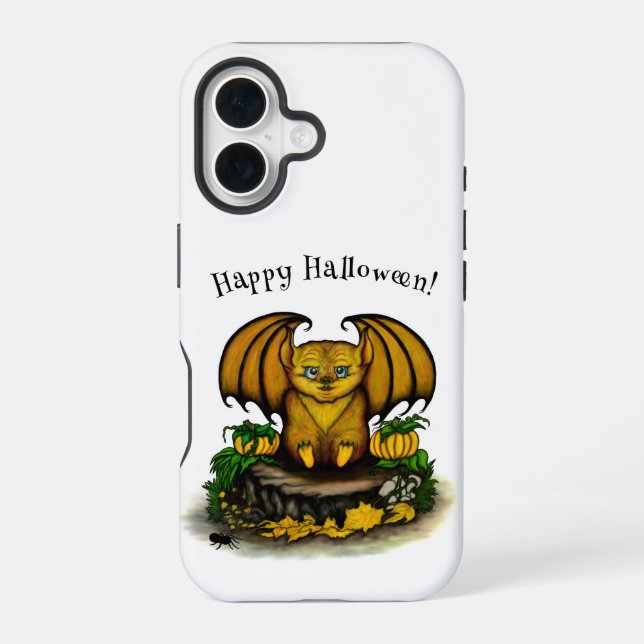 Funda Para iPhone 16 Cute Halloween Bat (Reverso )