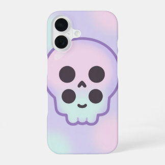 Funda Para iPhone 16 Cute Pastel Skull Kawaii Halloween Case