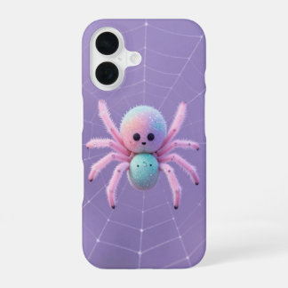 Funda Para iPhone 16 Cute Pastel Spider on Web Halloween Case