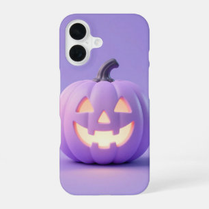 Funda Para iPhone 16 Cute Purple Jack O Lantern Halloween Case