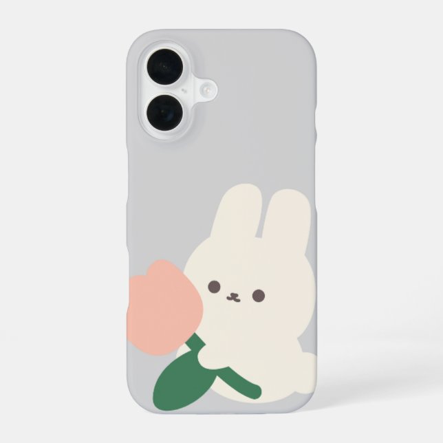 Funda Para iPhone 16 Cute Rabbit Phone Case – Aesthetic Bunny Design (Reverso )