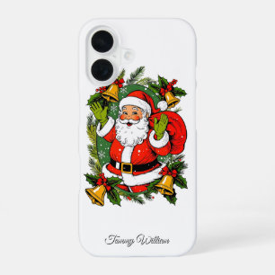 Funda Para iPhone 16 Cute Vintage Tradicional Elegante Feliz Navidad