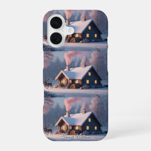 Funda Para iPhone 16 Cute Vintage Tradicional Elegante Feliz Navidad