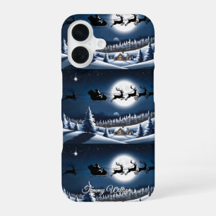 Funda Para iPhone 16 Cute Vintage Tradicional Elegante Feliz Navidad