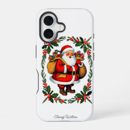 Funda Para iPhone 16 Cute Vintage Tradicional Elegante Feliz Navidad