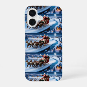Funda Para iPhone 16 Cute Vintage Tradicional Elegante Feliz Navidad