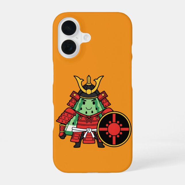 Funda Para iPhone 16 Cute Watermelon Shogun Samurai Warrior Illustratio (Reverso )