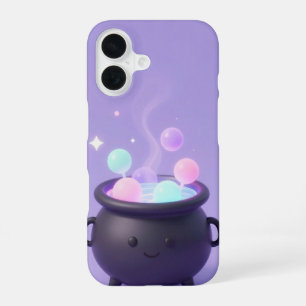 Funda Para iPhone 16 Cute Witch Cauldron Pastel Halloween Case