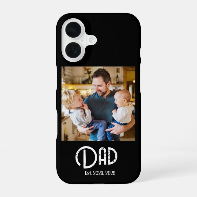 Funda Para iPhone 16 Dad Established Photo Grunge text (Reverso )