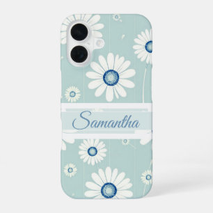 Funda Para iPhone 16 Daisy Blooms: Patrón floral minimalista