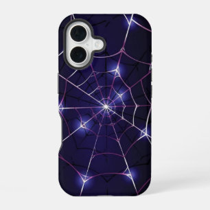 Funda para iPhone 16 Dark Web & Silver Spider