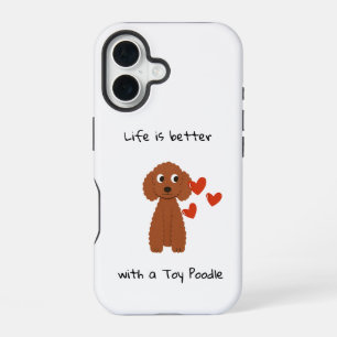 Funda para iPhone 16 de Caniche adorable