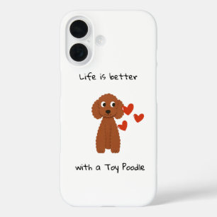 Funda para iPhone 16 de Caniche adorable