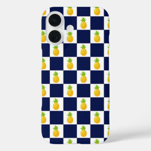 Funda para iPhone 16 de chequeo de piña