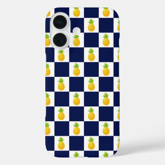 Funda para iPhone 16 de chequeo de piña