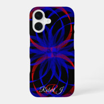 Funda para iPhone 16 de color doble arándano geomé