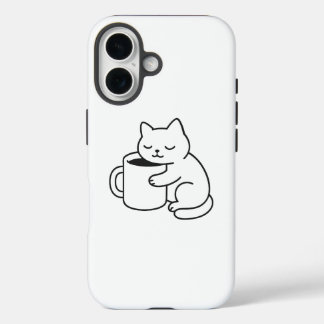 Funda para iPhone 16 de Gato Adorable Sosteniendo