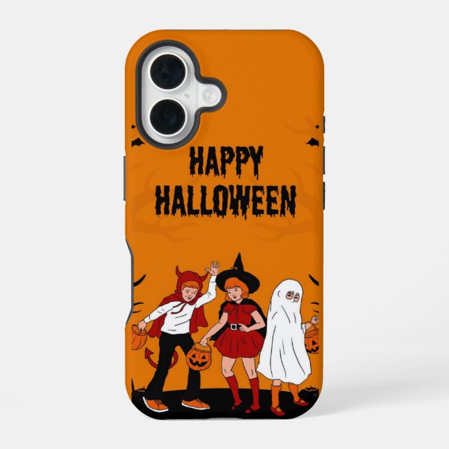 Funda para iPhone 16 de Halloween espeluznante – C (Reverso )