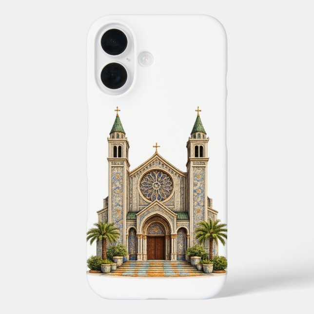 Funda para iPhone 16 de Iglesia Zellige Marroquí E (Reverso )